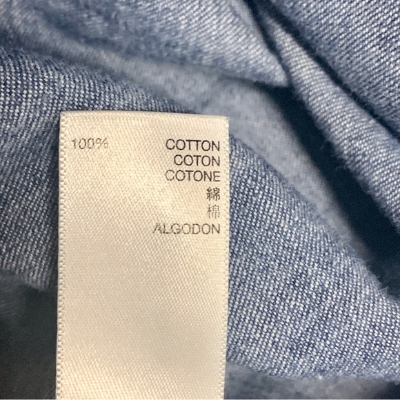 GAP Factory Blue Denim Button Down Shirt - Picture 10 of 10